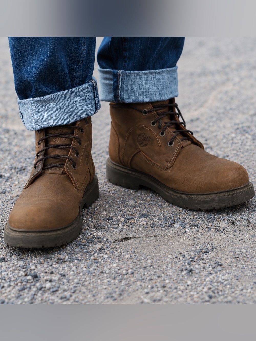 Timberland- brown, leather work/combat boots Mens size 10- EUC